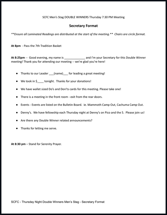 DW Secretary Format thumbnail